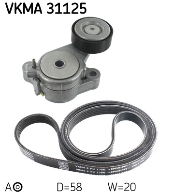 Ozubený klinový remeň - Sada SKF